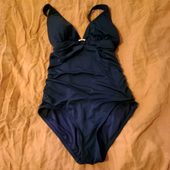 MICHAEL KORS Logo-Ring One Piece Swimsuit - Picture 1 of 3